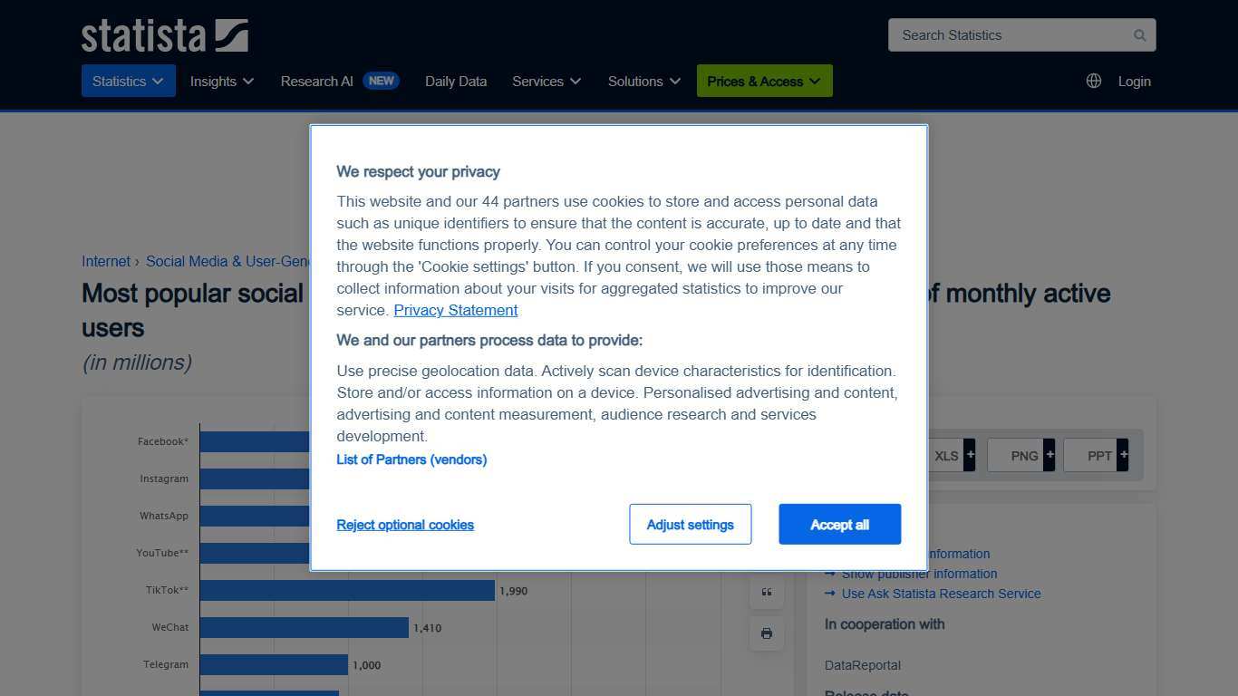 Biggest social media platforms by users 2025| Statista